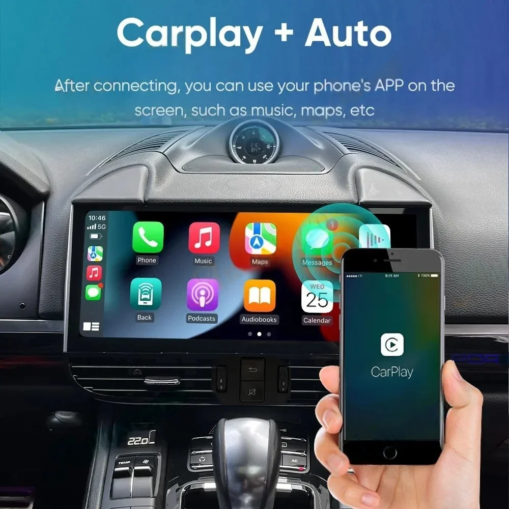 Auto Stereo Carplay Android 13 For Porsche Cayenne 2010 11-2016 Car GPS Navigation Multimedia Player HeadUnit Radio Media Satnav