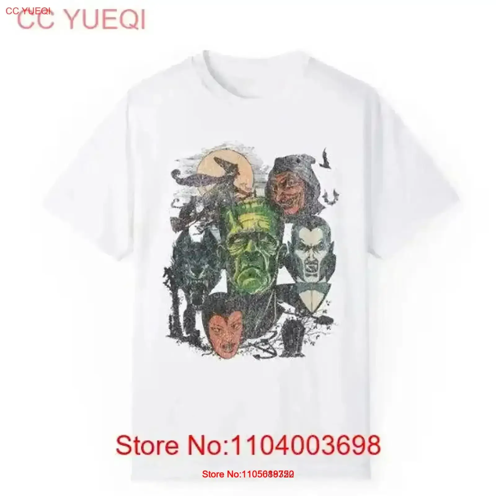 Mens Halloween T Shirt Monster Mash Retro Frankenstein vintage Washed Top For Everyday Wear Comfortable designer clothes