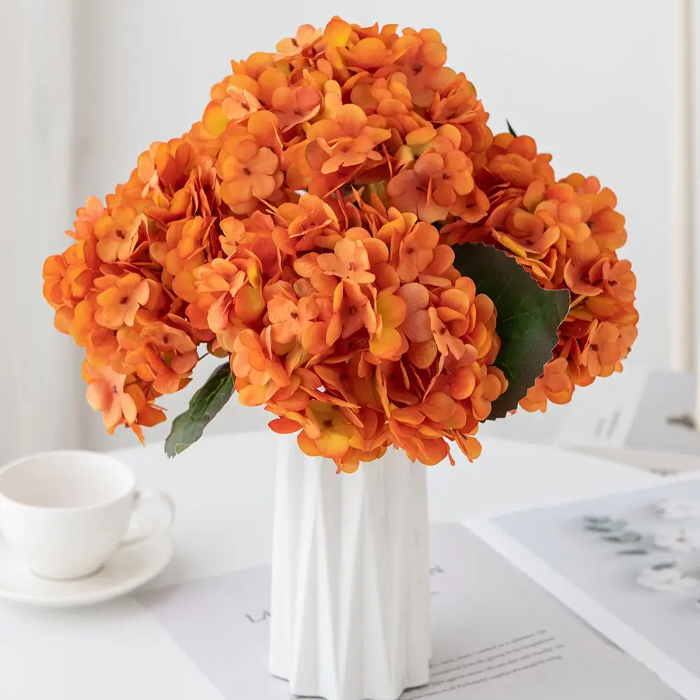 1/5PCS Künstliche Hortensien Seidenblumen Hause Vasen Tisch Zubehör Hochzeit Wand Diy Geschenk Box Brautstrauß Party Dekorationen – Detail 12