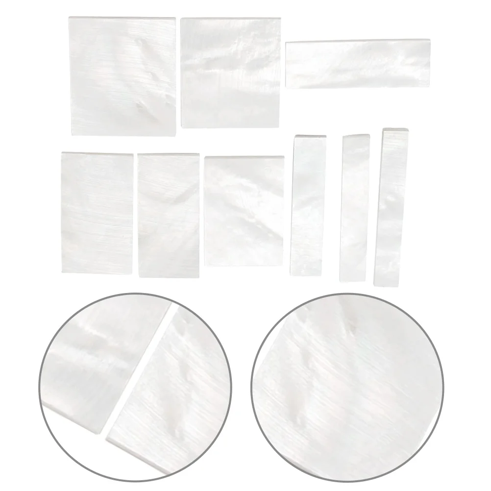 

9 pcs White Shell Fretboard Inlay Blocks For Guitar Diy Decoration Fingerboard Repair Kit Instrument Accessories