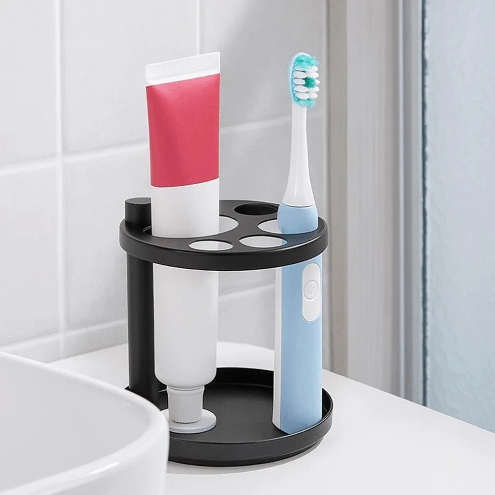 

Stainless Steel Toothbrush Toothpaste Holder Anti-slip Space Saving Electric Toothbrush Holder with Ventilated Slots