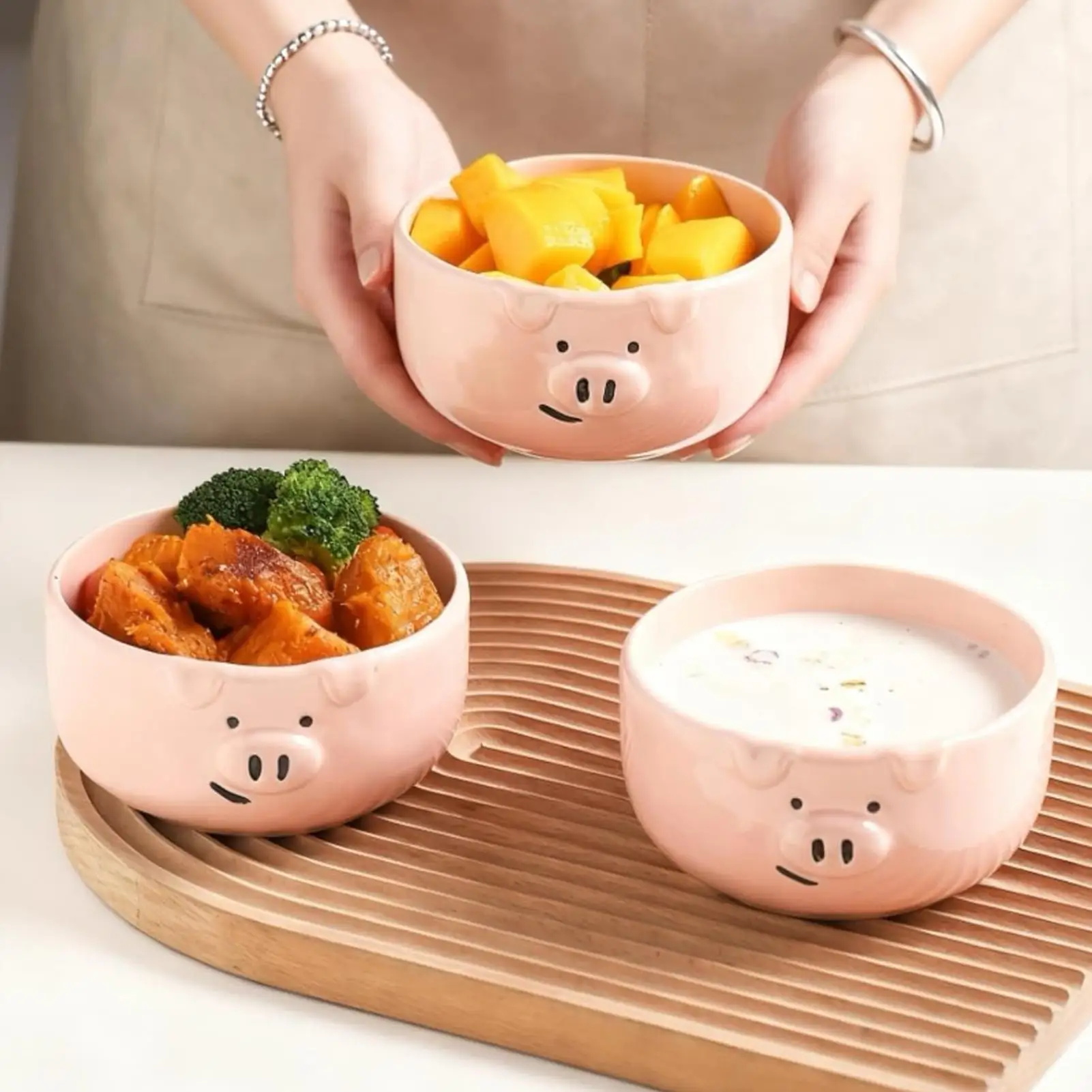 Soup Bowls Animal Shape Dinnerware Porcelain Noodle Bowl For Women Girls Ladies Wives Students Cooking Lovers Parents Dorms