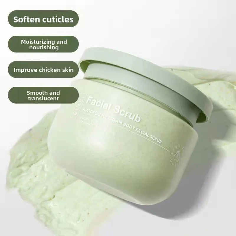 Avocado Body Scrub-Gentle Exfoliating Radiant Skin Care Removes Dead Skin Cells Nourishes and Boosts Natural Glow for SmoothSkin