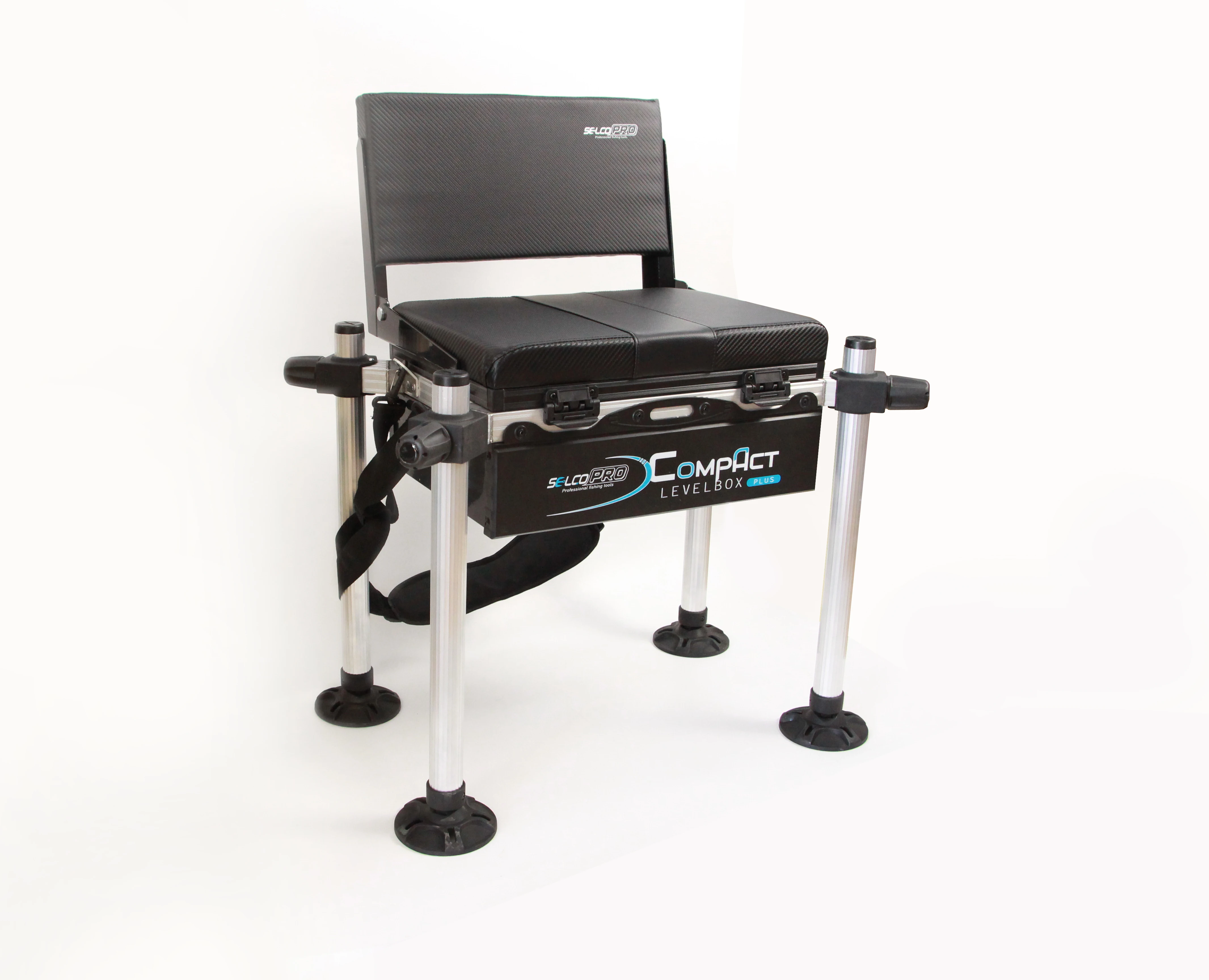 Fishing tackle box folding portable adjustable height fishing bait seat toolbox backrest seat box