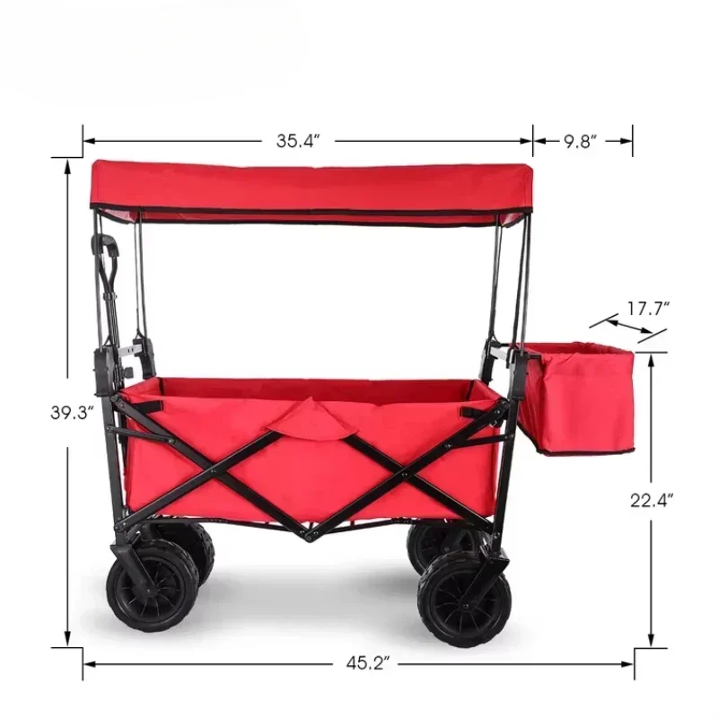 

Outdoor Folding Truck, Refrigerated Mini Bar Handcart, Children's and Cargo Three in One