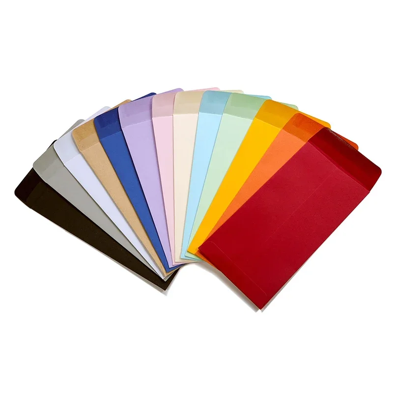 100Pcs Small Paper Envelopes for Letter Colorful Gift Storage Envelope Bag Business Office Money Envelope 82x165mm