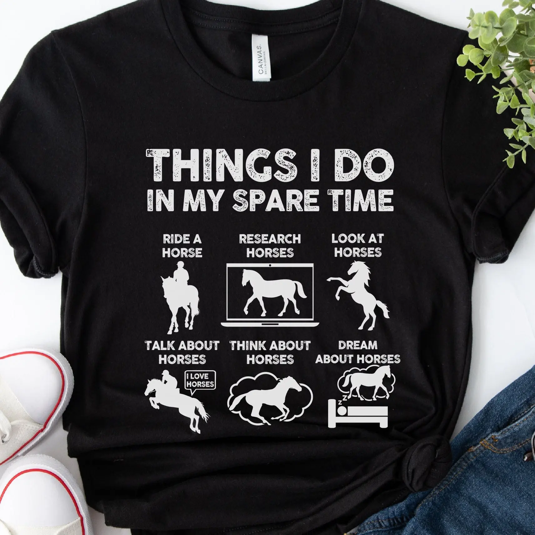 Things I Do In My Spare Time Horse T Shirt Lover Jockey Riding