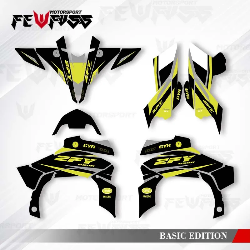 

Fewfuss Graphics Decals Stickers Motorcycle Background Custom For 2009 2010 2011 2012 2013 YFZ450R ATV 002