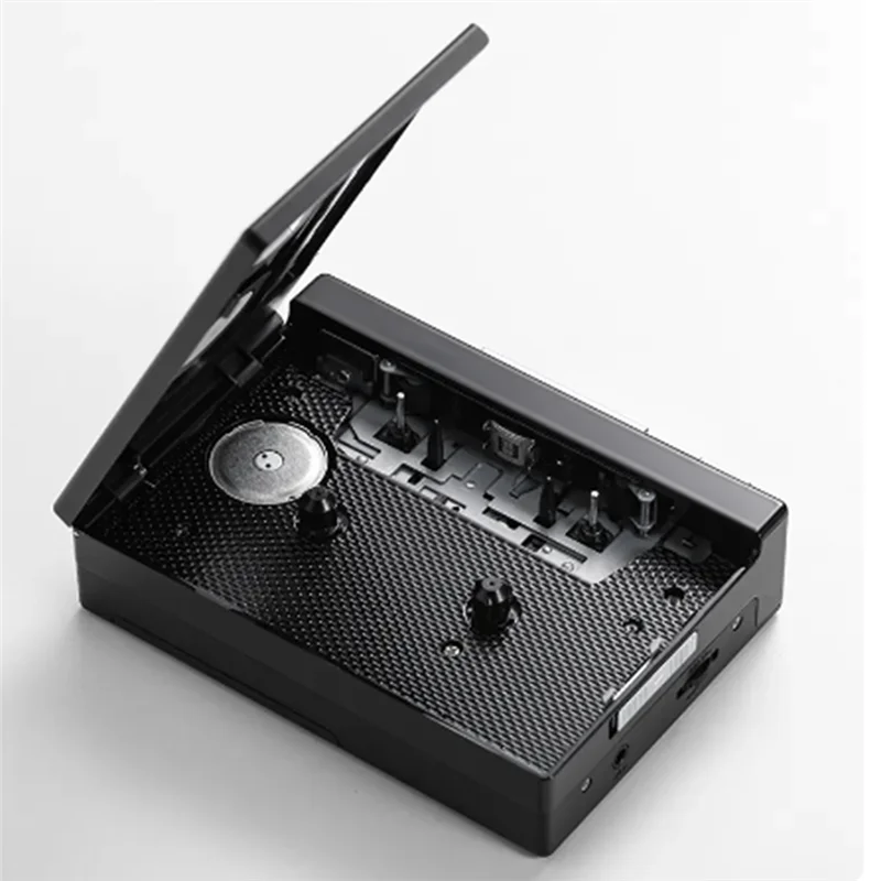 Excelente-1 peça preto retro estéreo cassete player preto walkman cassete fita música áudio reverso automático com bluetooth