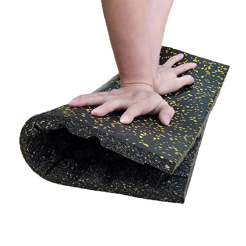 Premium Rubber Gym Floor Mat Non-Slip Shock Absorbing Fitness Equipment Mat for Home Gym
