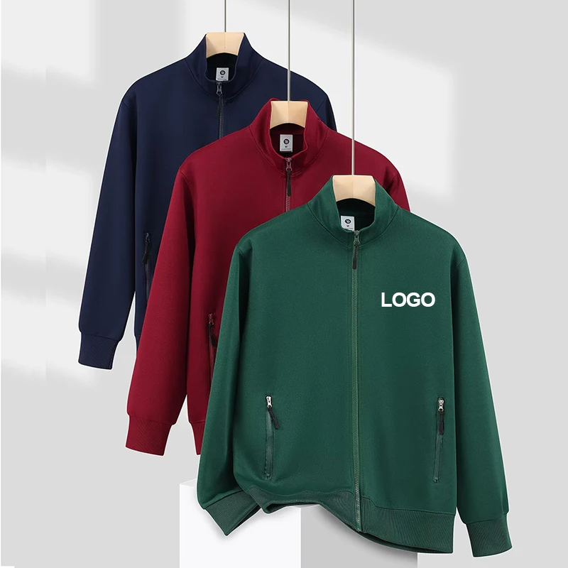 الرجال البلوز شعار مخصص النساء DIY المطبوعة شعار هوديس ربيع الخريف الشتاء الوقوف طوق سستة (S-5XL)