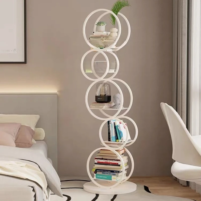 Display simple floor-to-ceiling shelves, living room integrated bookcase, corner bubble bookshelf, removable storage, wall shelf