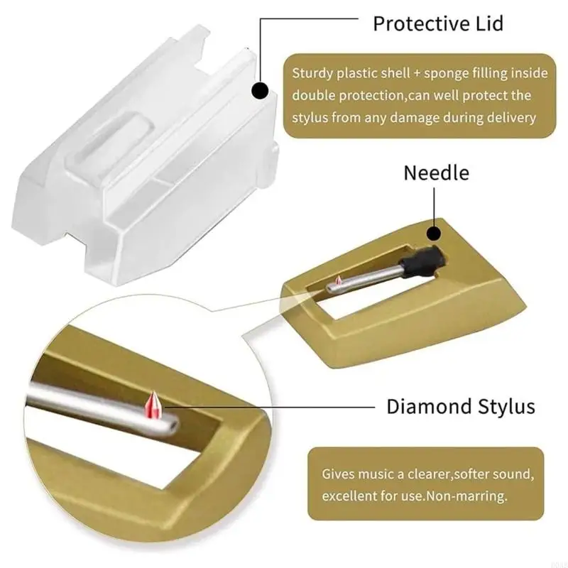 D0AB High Fidelitys Фонограф набор картриджа рекорды иглы с бриллиантом наконечника для повышения качества звука аксессуаров