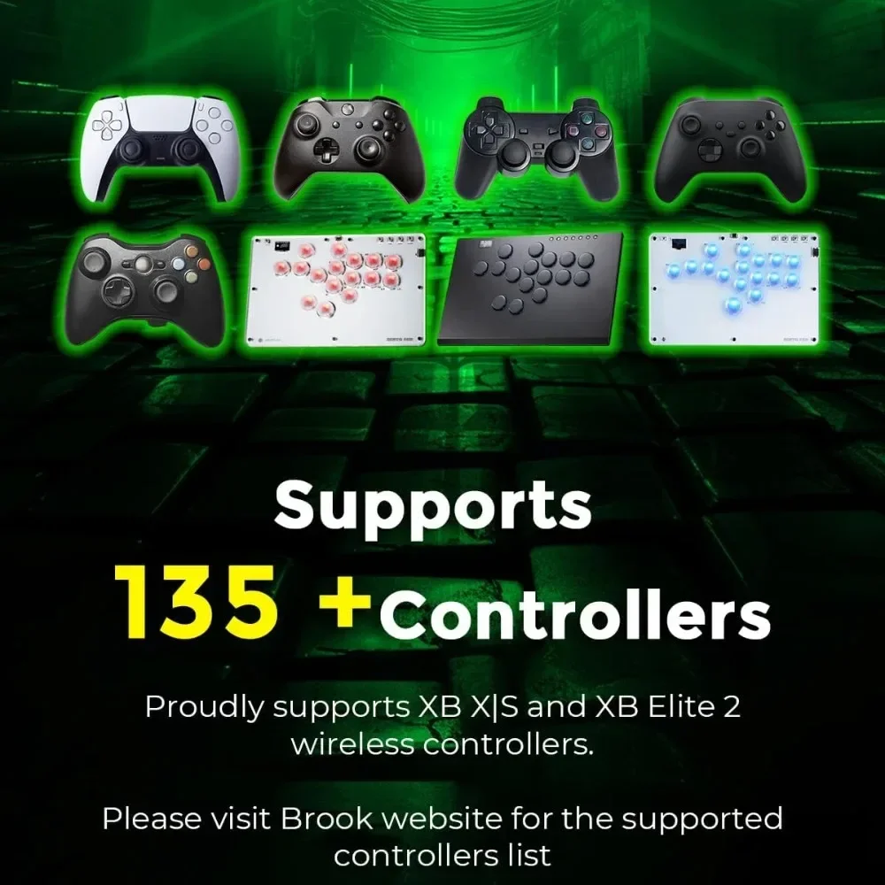 Brook Wingman XB3 Converter for Xbo One/Xbo Series X|S/PC Console Wired Arcade Fight Stick Hitbox Controller Adapter