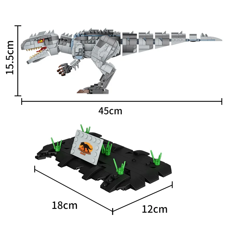 Dinosaur Model Tyrannosaurus Tyrannical Dragon Sickle Dragon Building Blocks Assembled Toys For Kid Boys Birthday Holiday Gift