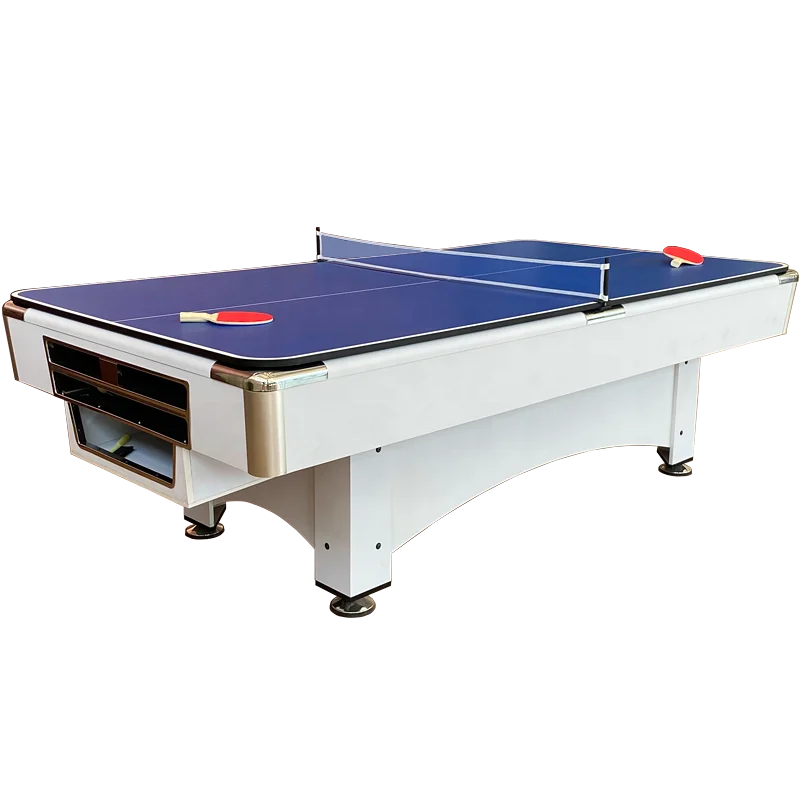 Factory Wholesale 8FT 3 In 1 Multi Function Game Table With Snooker Billiard Table, Table Tennis & Meeting Desk Top On Sale