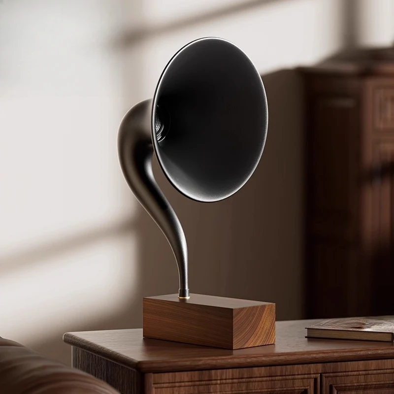Big speaker bluetooth speaker, retro walnut creative birthday gift high-end ornament
