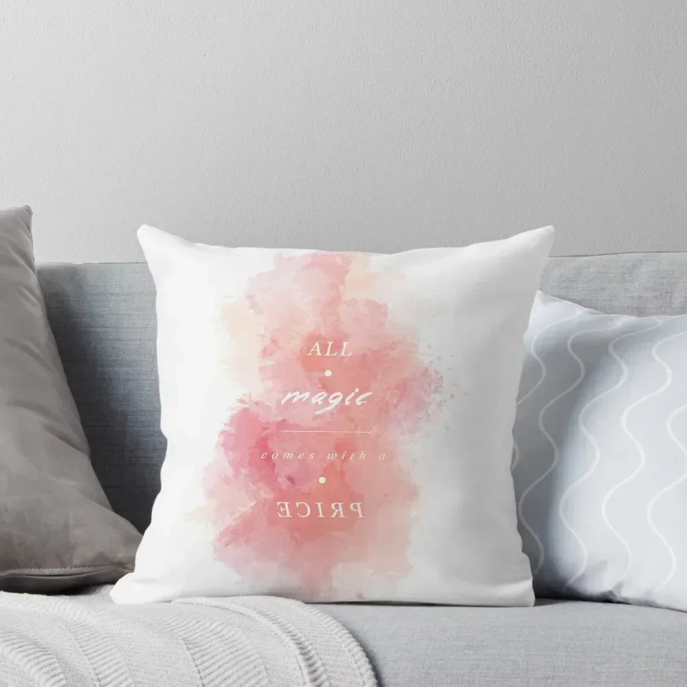 A L L - M A G I C - C O M E S - W I T H A P R I C E Throw Pillow christmas pillow case Decorative Cushion pillow