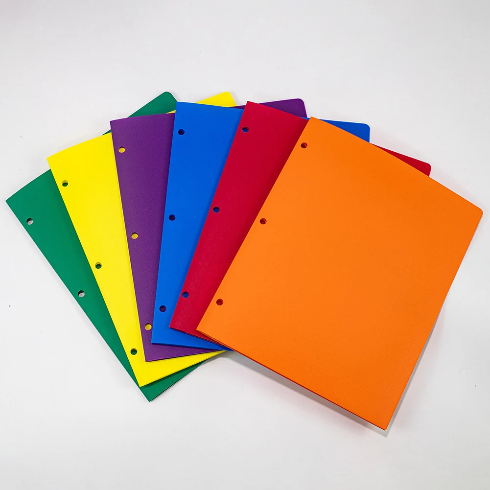 ポータブルカラープラスチックファイルバッグ、耐引裂性フォルダーセット、防水オフィス環境、家庭用作業、6パック