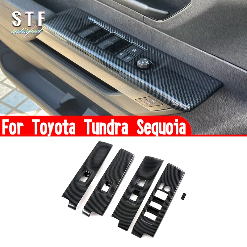 

ABS внутренняя дверь, окно, кнопки, накладка, аксессуары, наклейки для Toyota Tundra Sequoia 2022 2023