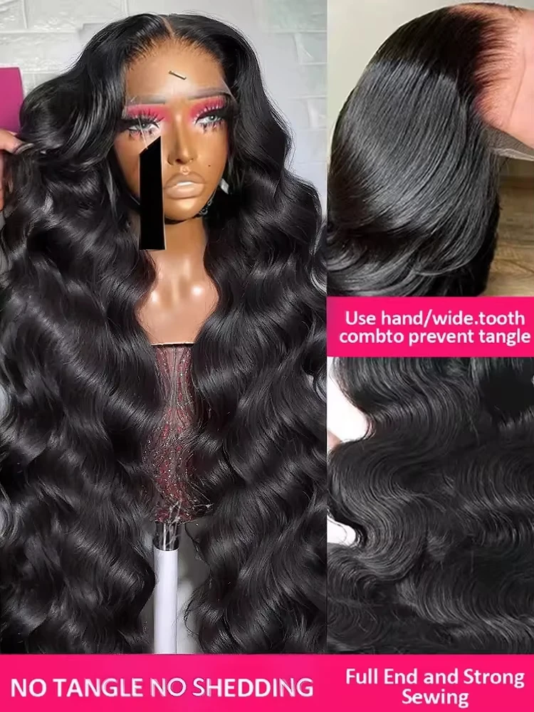 250 densit 13x4 13x6 HD Lace Front Human Hair Wigs 30 40 inch lace front wig human Hair Brazilian Body Wave Wig For Women image 3