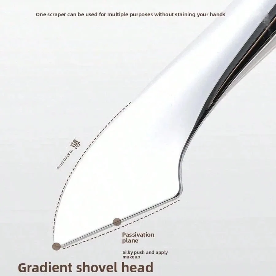 Pennello per fondotinta con design a mezzaluna aggiornato Applicazione liscia ultrasottile Maschera liquida Spatola Pennelli per trucco Strumenti di bellezza