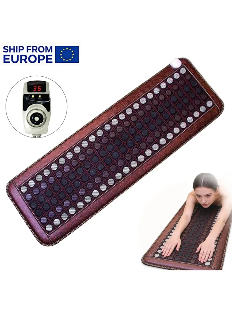 Jade Toermalijn Ver-infrarood verwarmingsmat Hot Stone Negatieve ionen Verwarmde mat Verlichting van rugpijn Vermoeidheid Verlichten Therapie Lichaam Ontspannen - afbeelding 2
