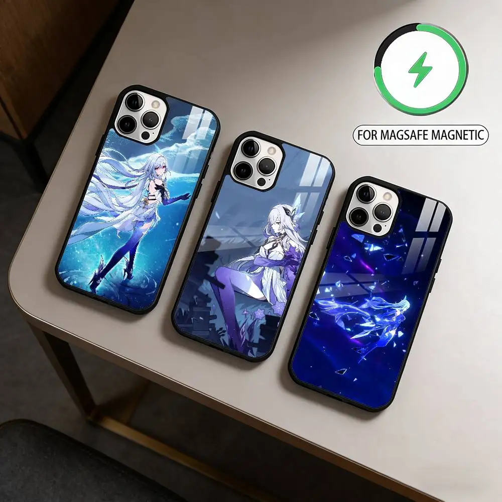 

S-Skirk G-Genshin Impact Phone Case For iPhone17,16,15,14,13,12,11 Plus,Pro Max Magnetic For Magsafe Wireless Charging