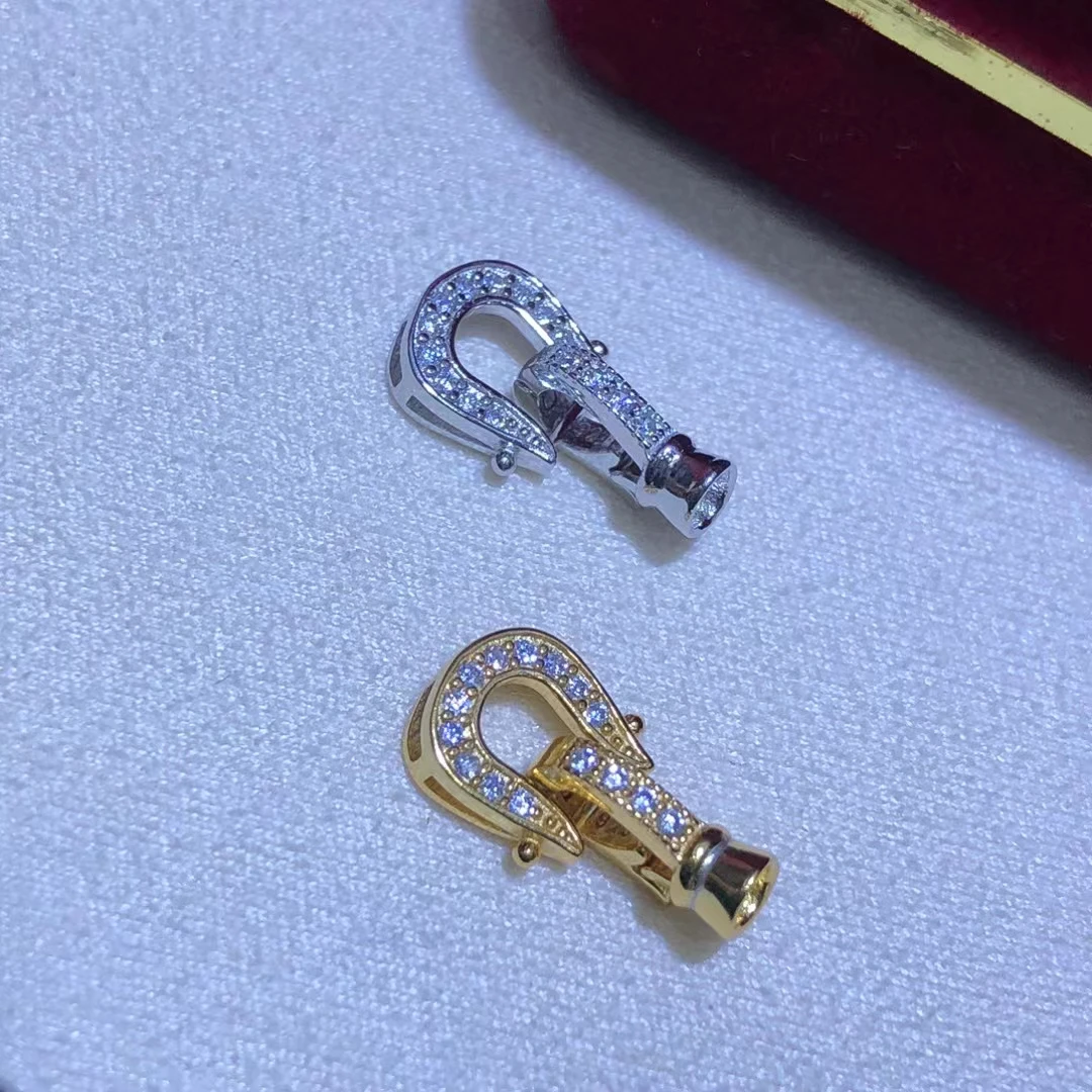 Wholesale DIY 925 Sterling Silver Pendant Necklace Bracelet Clasp Hook Accessories for 5-12mm Pearls 5pcs/lot