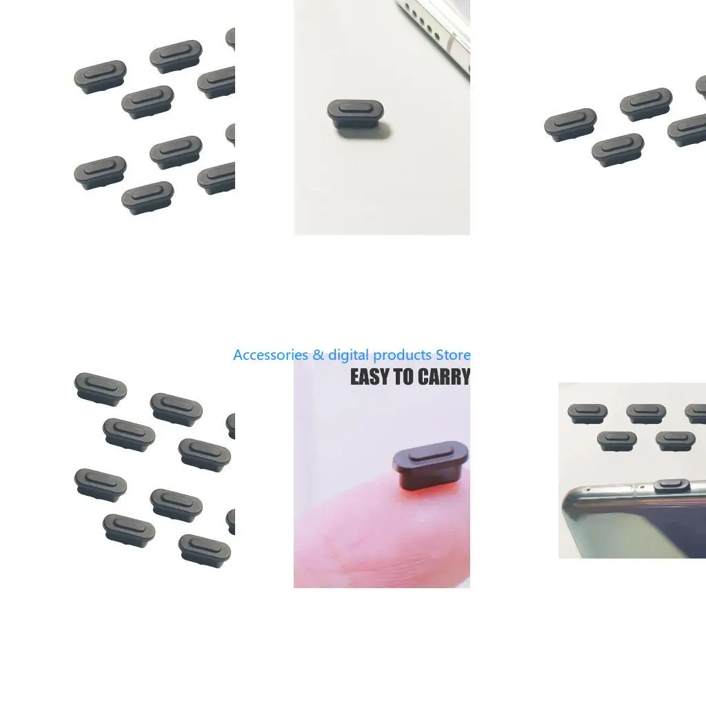 77JD Charging Port Protector Cover Type-C Dust Plugs Plastic USB C Dust Cover Phone Type C Dustproof Caps for Action Camera
