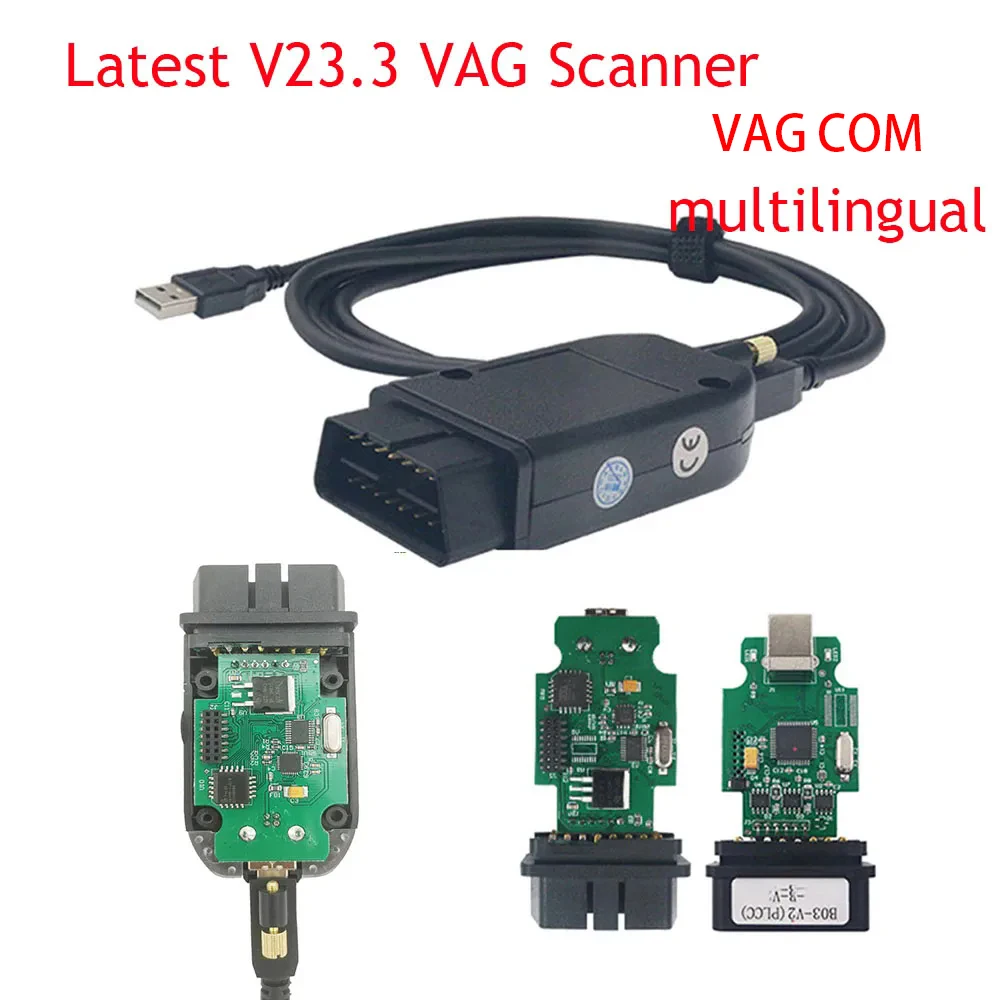 Latest V23.3 VAG Scanner USB Interface Auto Diagnostic Repair Tool VCDS Cable Multi-Language  VAG COM TOOLS