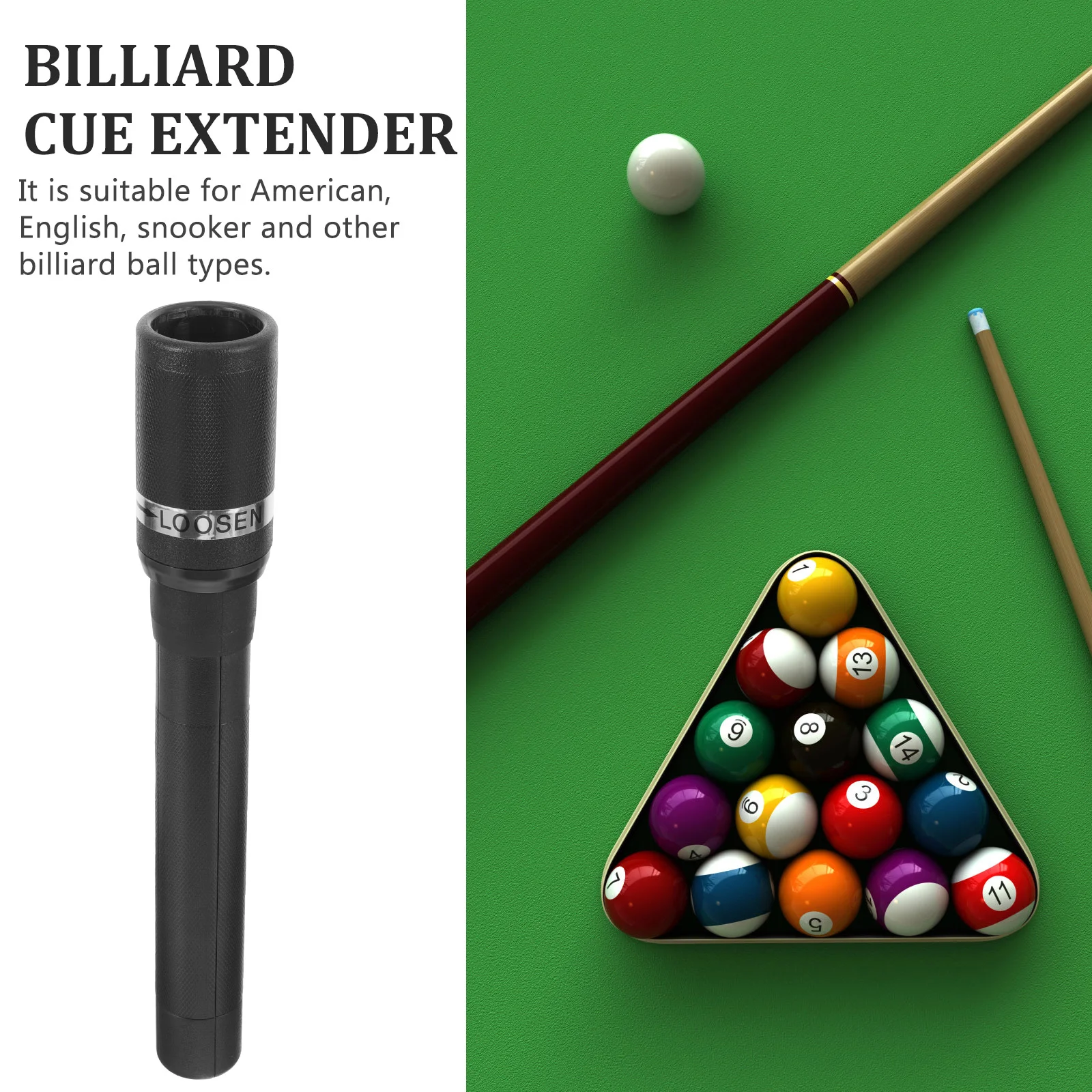 Pool Stick Extender American Nine-cue Sleeve Billiard Extension Handle Back Section Supplies Accessories Air Hose Golf