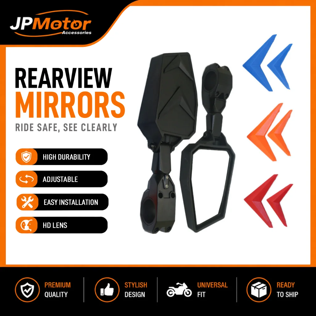 Universal UTV Side Mirror Pair, HD Anti-Glare 1.75
