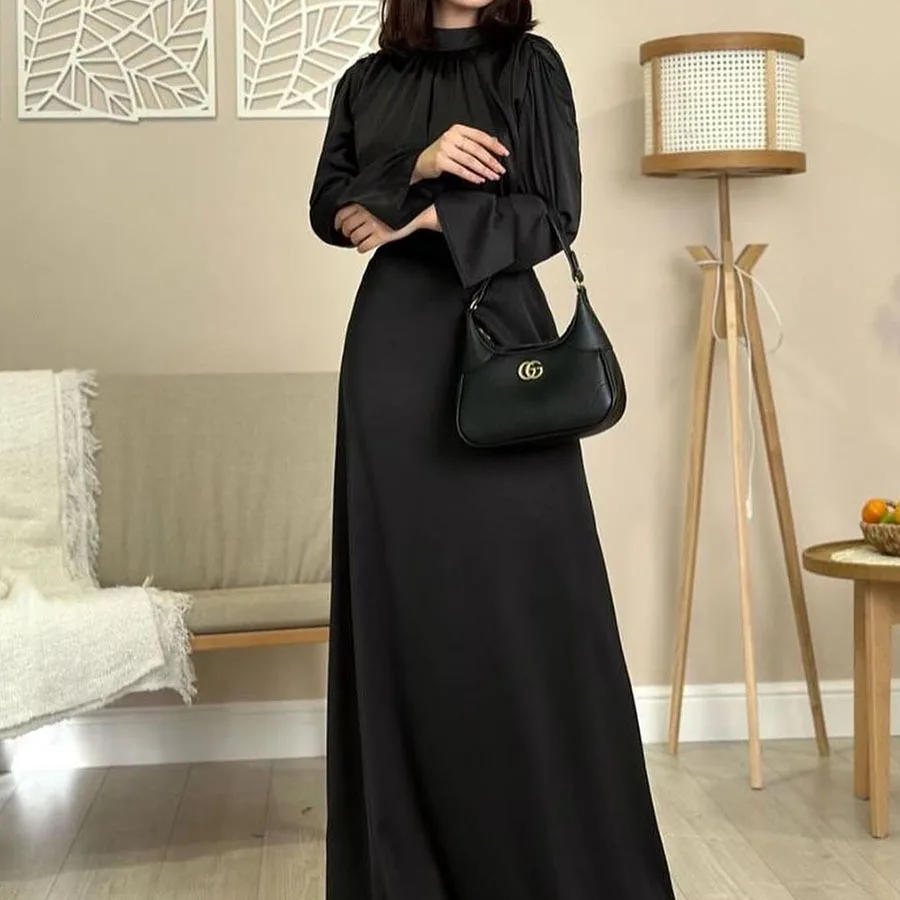 Eid Muslim Party Dress for Women Abaya Morocco Satin Dresses Ramadan Lace-up Abayas Kaftan Islam Dubai Arab Long Robe 2024