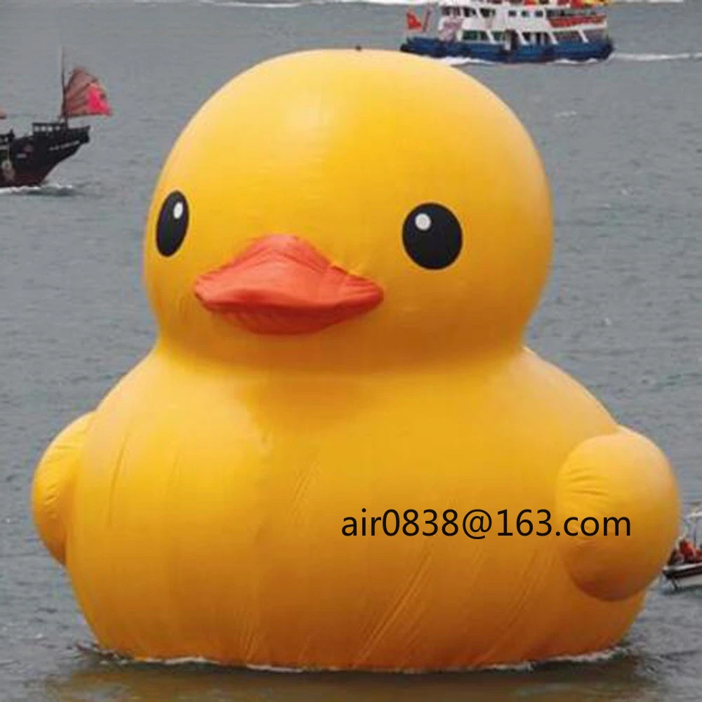 Grand canard jaune gonflable en PVC, canard en caoutchouc flottant gonflable publicitaire hermétique pour Promotion, expédition par mer aux états-unis