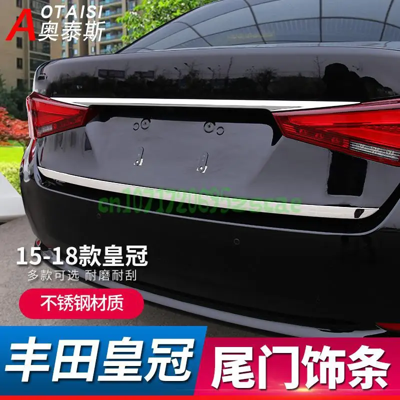 For Toyota crown 2015 2016 2017 2018 Rear Boot Door Trunk Cover Trim Tailgate Garnish Molding Strip Car Accessories