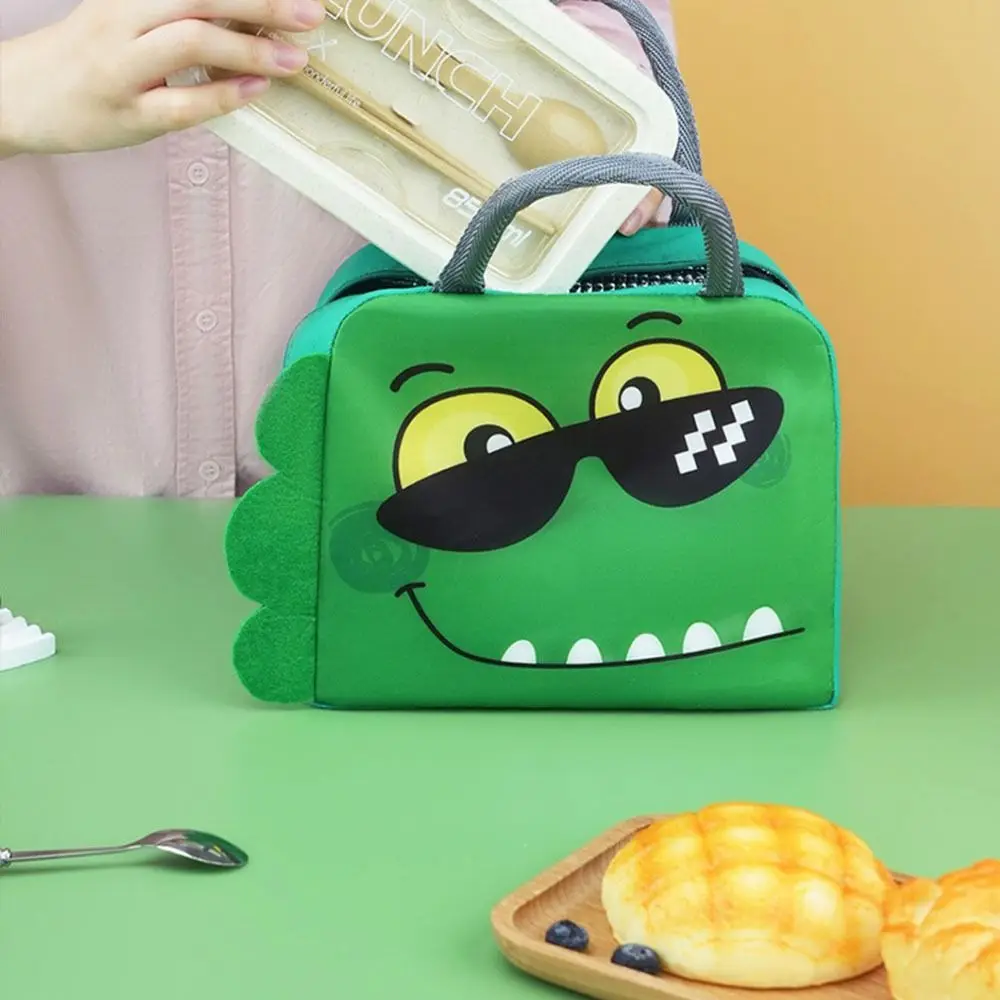 Portable Cartoon Stereoscopic Lunch Bag Thermal Thermal Bag Insulated Lunch Box Bags Lunch Box Accessories Oxford Cloth