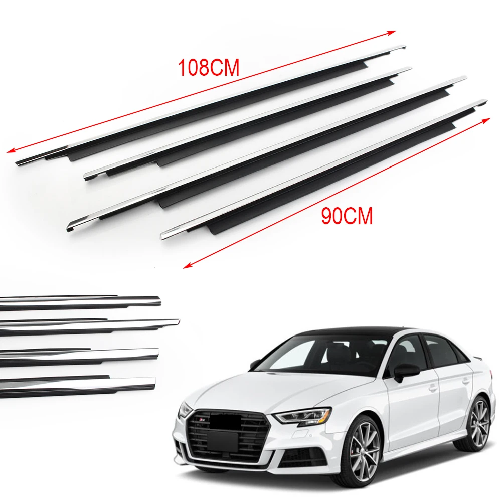 

Car Weatherstrips Window Moulding Trims Seal Belt For Audi A3 2014 2015 2016 20107 2018 2019 2020 Chrome Front Rear Set