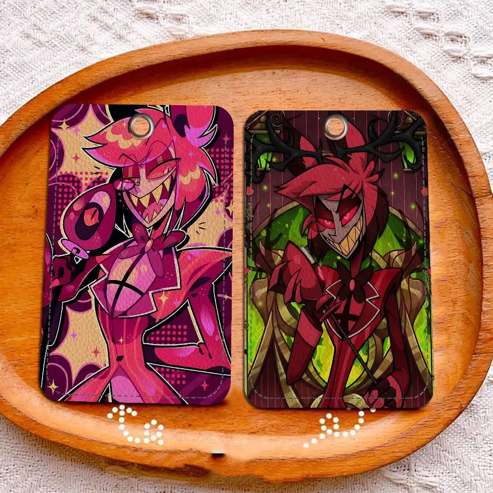 شعبية أنيمي H-Hotel H-Hazbin Alastor مكتب التموين الرجال والنساء بطاقة الائتمان Keyrings بطاقة الطالب بطاقة الهوية