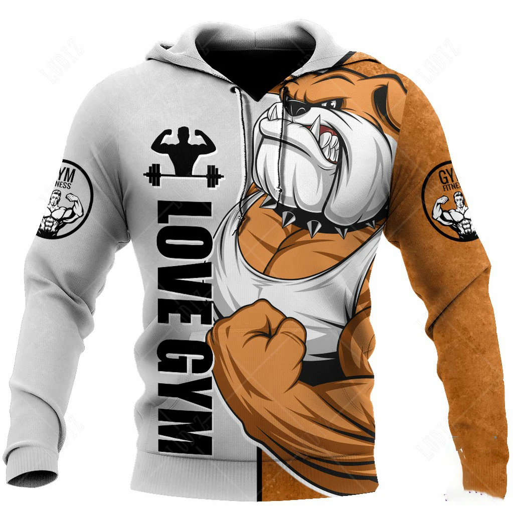 Pet Dog Pitbull Hoodies Men's Hoodie 3D Print Unisex Adult's Tops Autumn Long Sleeve Streetwear Hooded For Men Clothing