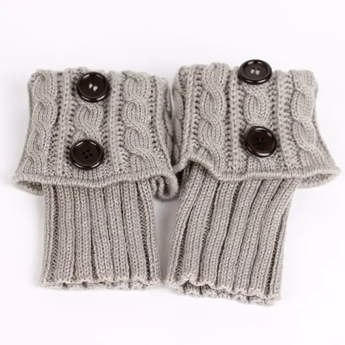 1 Paar gestrickte Woll-Knöchelwärmer für Damen, kurze Fußabdeckungen, gemütliche Winter-Stiefelsocken, Herbst-Strick-Accessoires – Detail 9