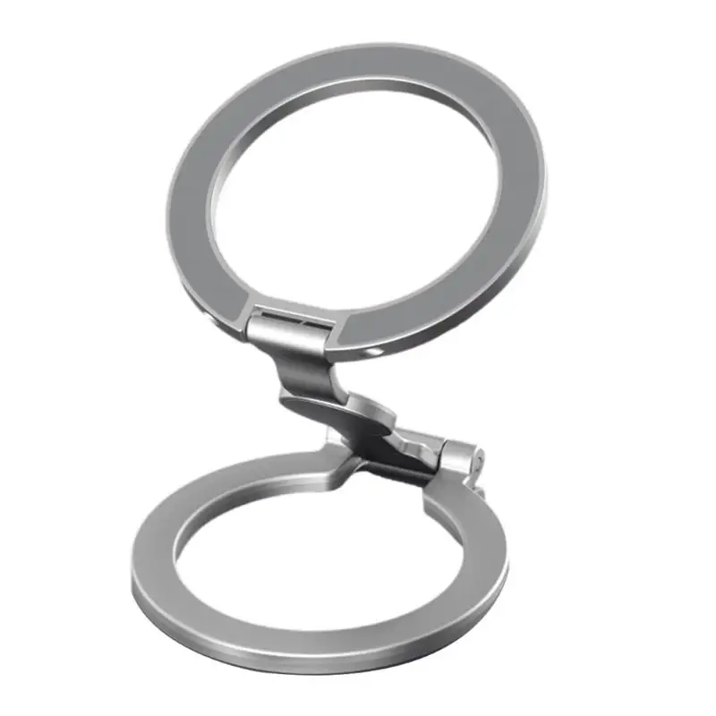 R53C 360 Rotating Phone Mount with Double Hoop Grip Foldable Design and Metal Construction Universal
