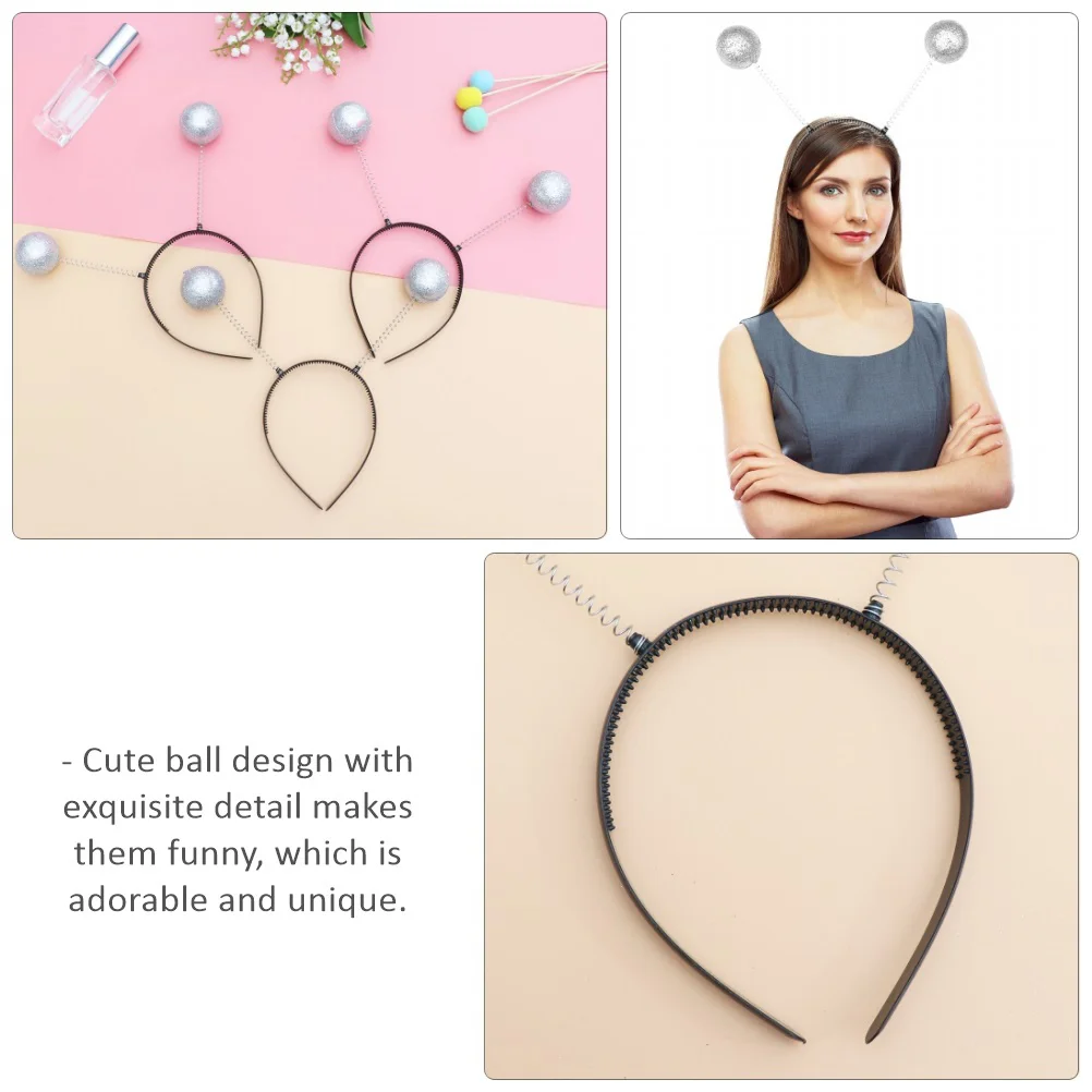 

5pcs Foam Ball Headband Cute Hair Accessories For Party Festival Lightweight Decorative Headdress Fashion Hair Hoops