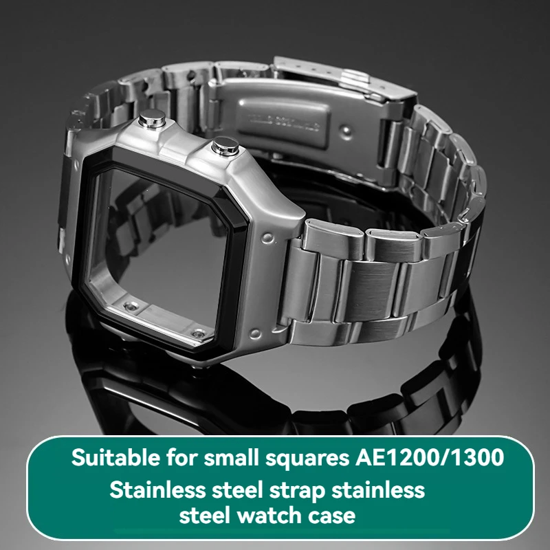 

for Casio AE1200 Full Metal 304 Stainless Steel Case Bezel & Glass Set with Waterproof Gasket AE-1200WH 3299 | Watch Upgrade