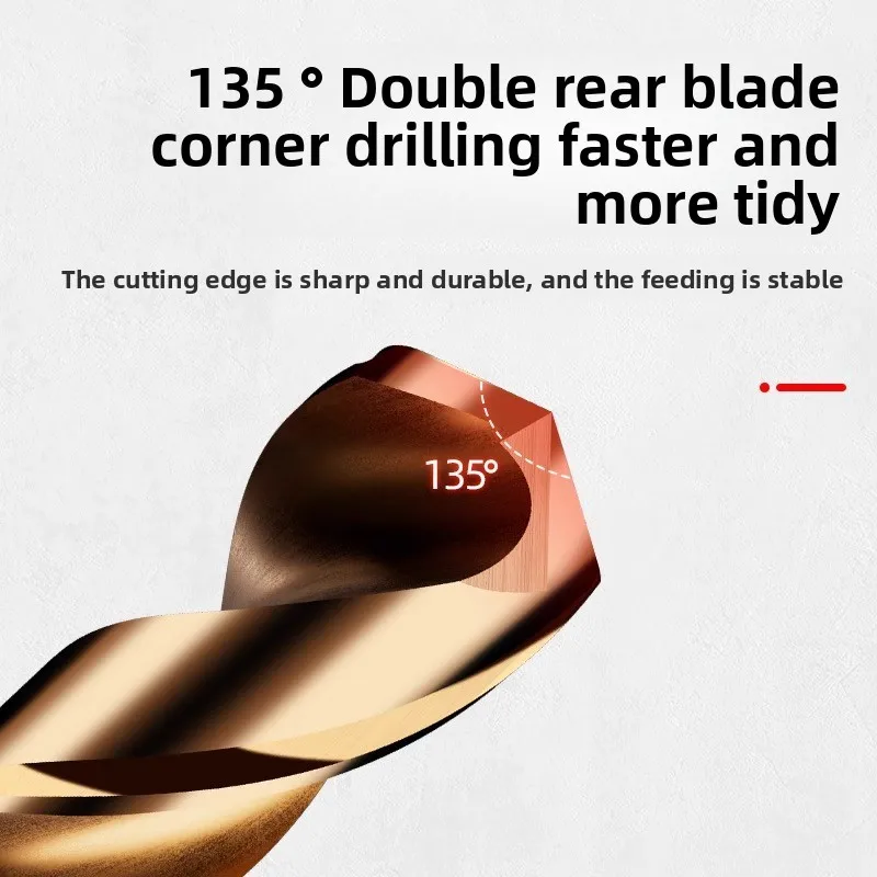 M35 Кобальтовое спиральное сверло Высокая твердость Сверление из железа Нержавеющая сталь Специальная прямая ручка Спиральный перфоратор Стальные сверла