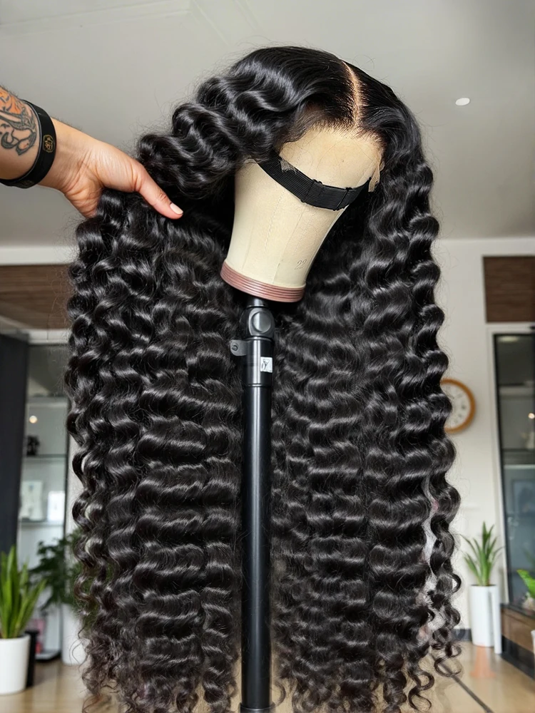 200 الكثافة 30 40 بوصة 13x6 Hd الدانتيل الباروكة الأمامية فضفاض موجة باروكة من شعر طبيعي البرازيلي فضفاض موجة عميقة شعر مستعار شعر بشري مجعد الباروكات