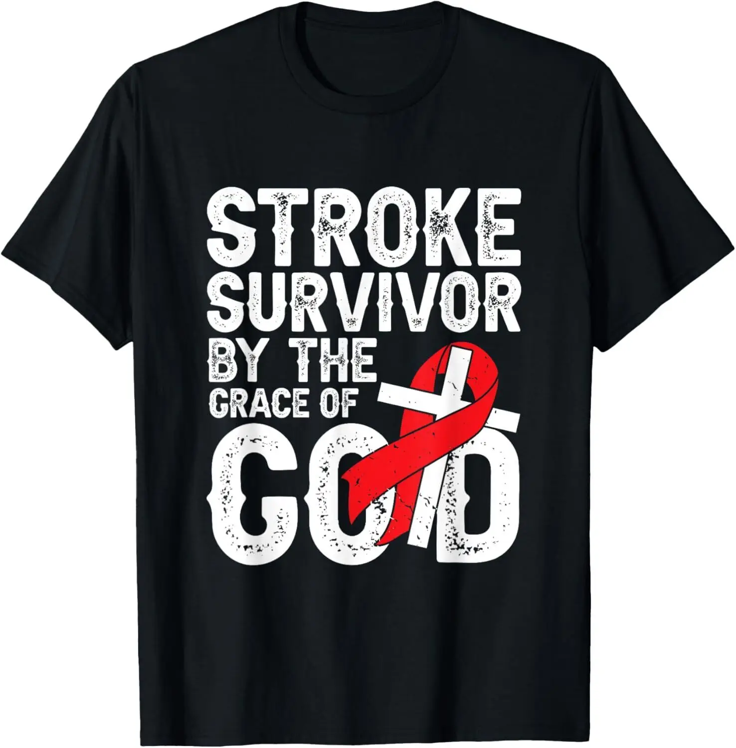 NEW! Stroke Survivor By The Grace Of God Stroke Survivor T-Shirt - MADE IN USA