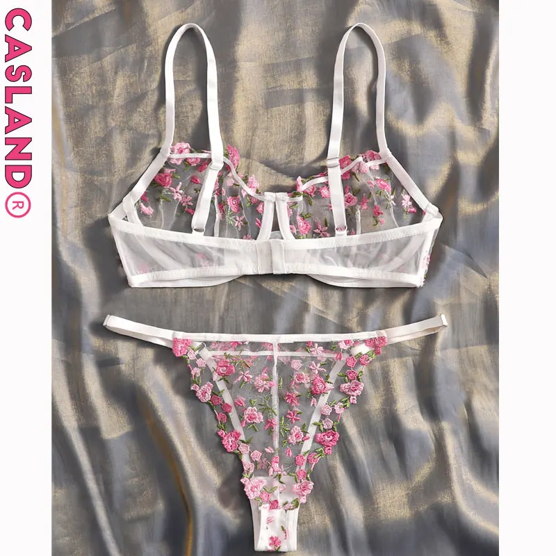 Immagine 5: Set di reggiseni Sexy sfoderati per le donne Ultra sottile trasparente See Through Bralette Set bracciali Push Up con ferretto Mujeres perizoma vendita