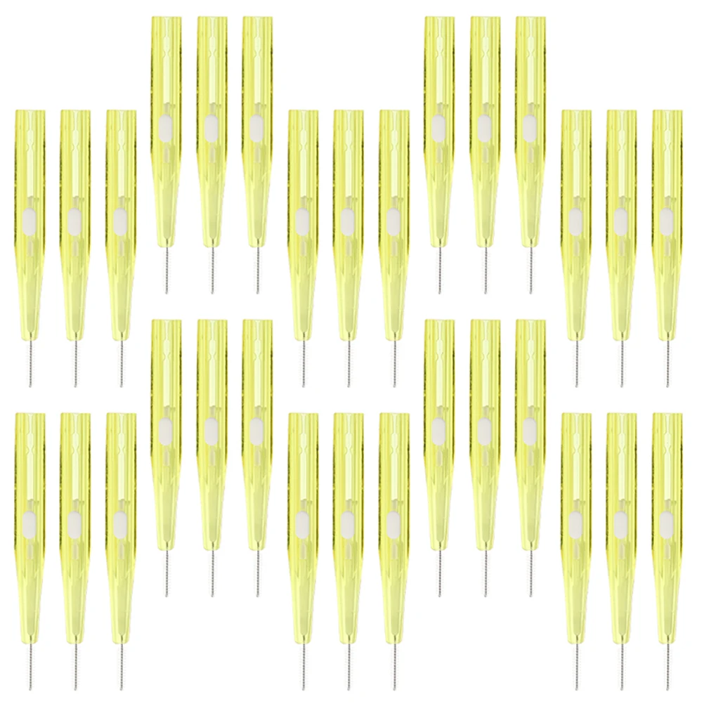 

30Pcs Green 0.8Mm Retractable Interdental Brushes Portable Dental Hygiene Cleaning Tools For Gaps Small Gum Friendly Braces