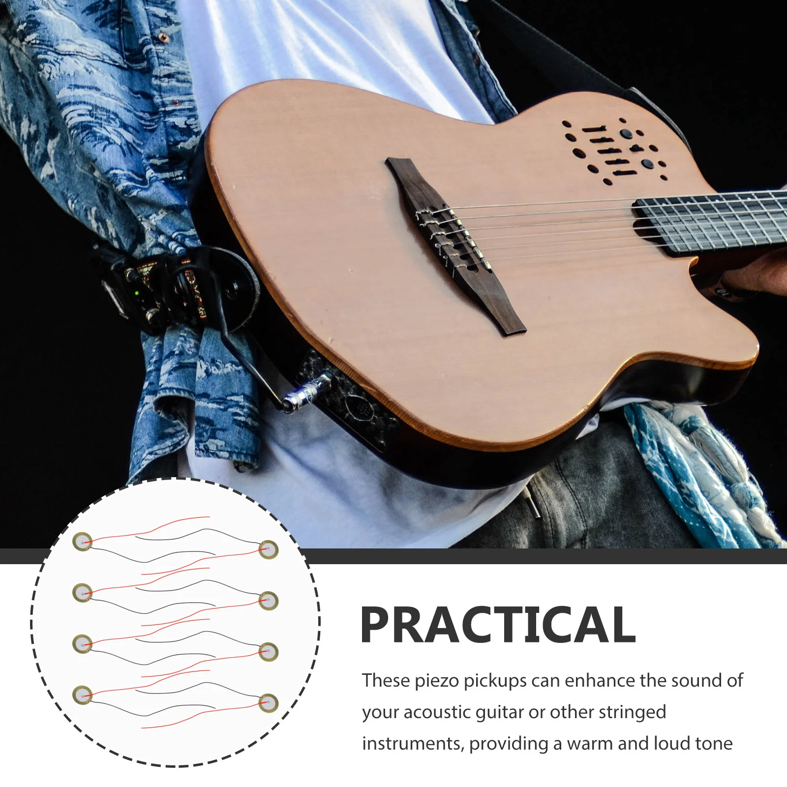 

15pcs Guitar Pickup Transducer Piezo Disc Elements Microphone Trigger Buzzer Sound Sensor Acoustic Drum Amplifiers Accessories